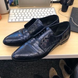 Rachel comey blue leather oxfords